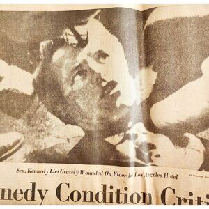 1968 Senator Robert Kennedy Assassination Portland Express Newspaper June 5 DWJJ